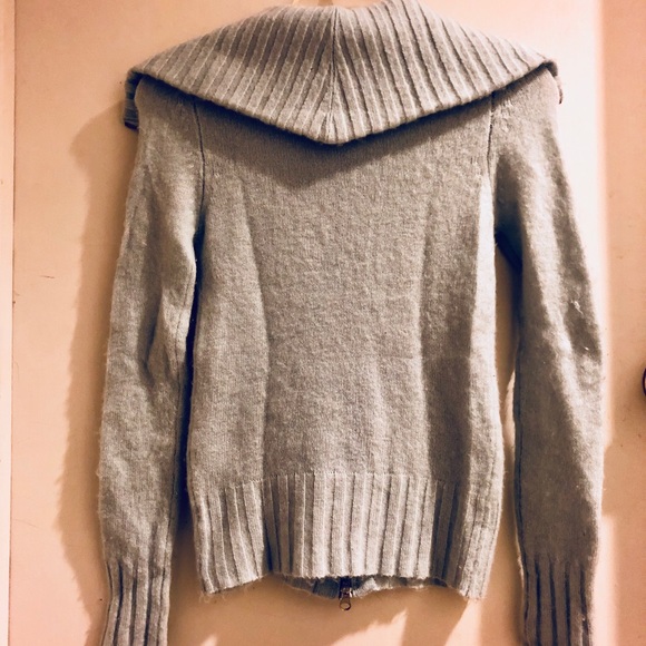 Vintage XS Lt Blue Free People Zip-up Sweater - Picture 4 of 5
